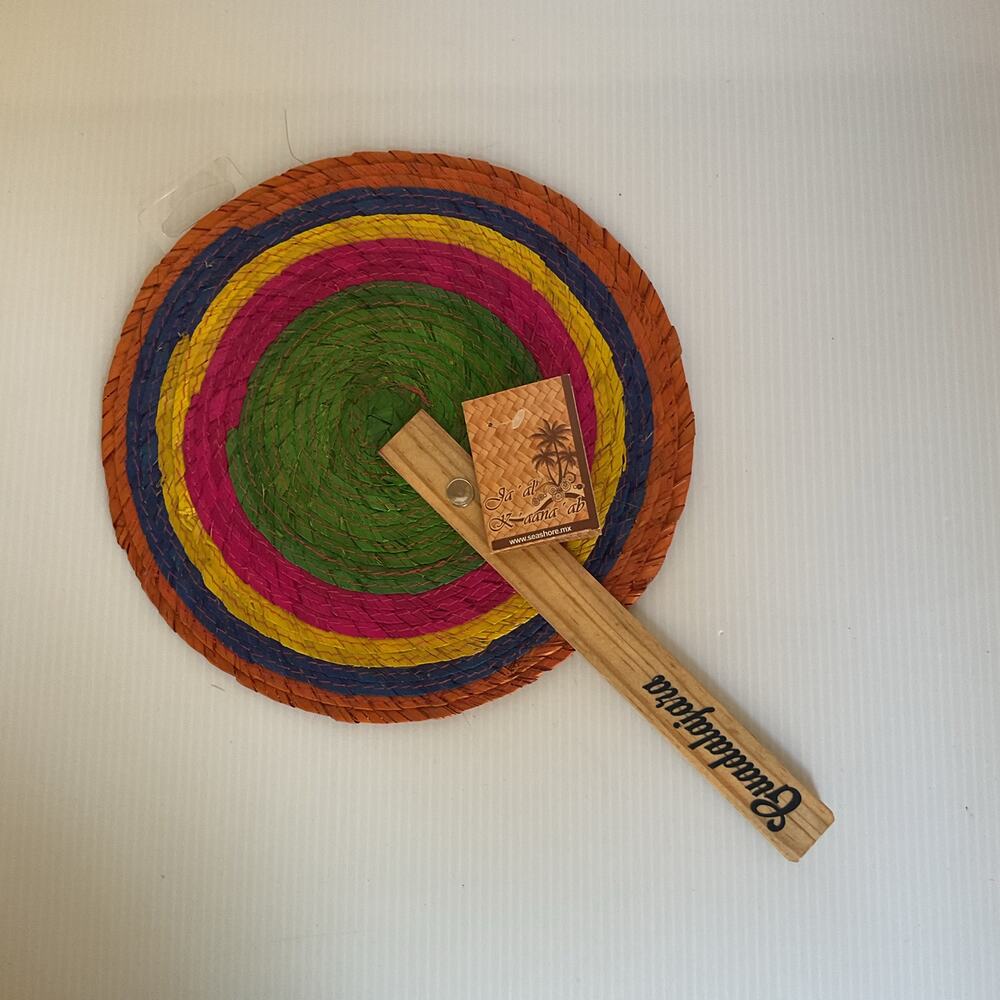 Mexican Handwoven Palm Fan – Guadalajara Souvenir Artisan Boho Decor NWT - Picture 3 of 7